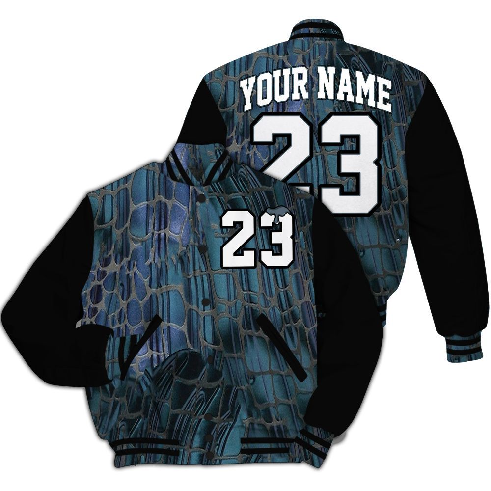 Varsity Jacket To Match Air Foamposite Kazuya Mishima - Custom Name Number 23 Drip All Over Print