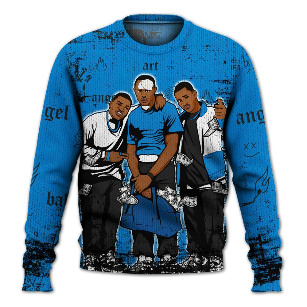 Sweater To Match High OG FragmentxULA White Black 1s - Paid In Full Money Graphic