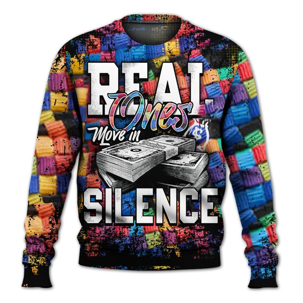 Sweatshirt To Match Air Rainbow Weave - Move In Silence Money Street Retro All Over Print