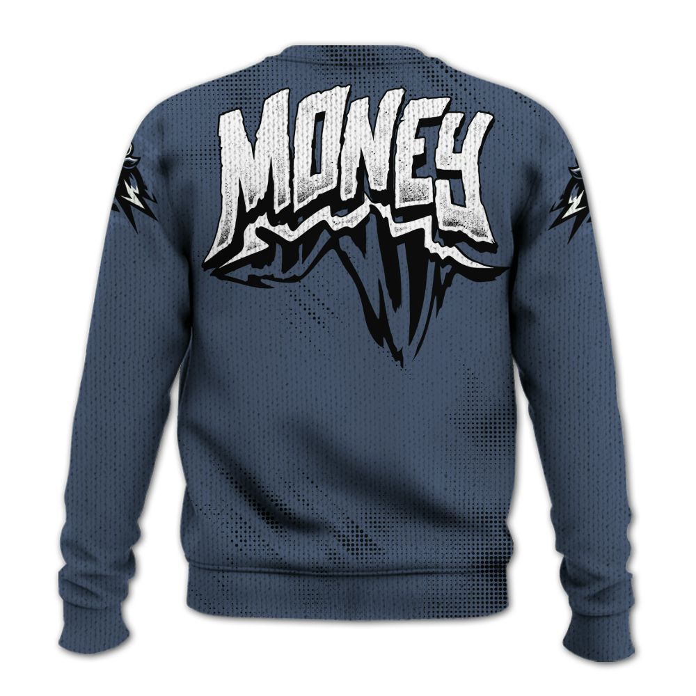 Knitted Sweater To Match Low Diffused Blue 11s - Hustle Make Money