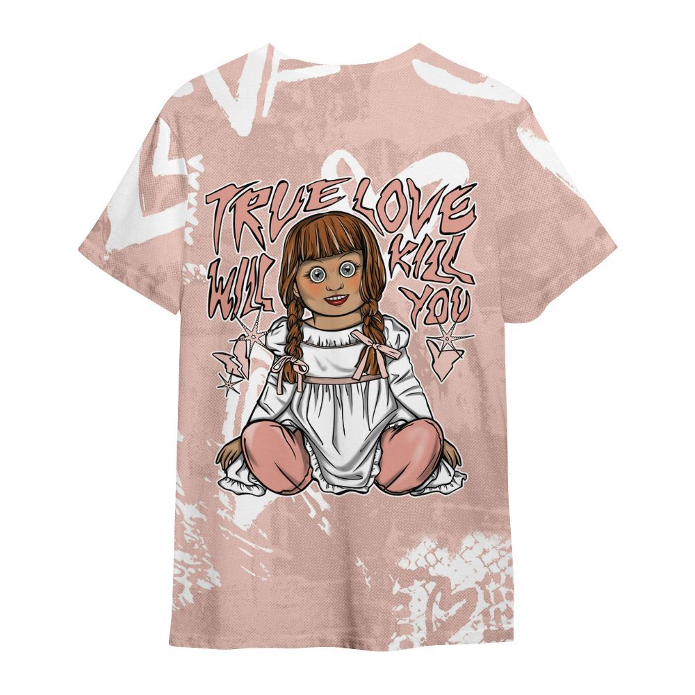 Shirt To Match Low Legend Pink 11s - Genuine Loves Bear Heart Grunge All Over Print