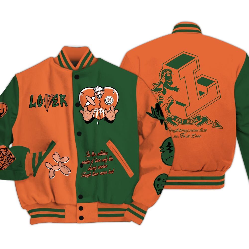 Varsity Jacket To Match Low Miami 5s - Loser Lover Heart F Ck Love Baseball Varsity Jacket Outfit Unisex