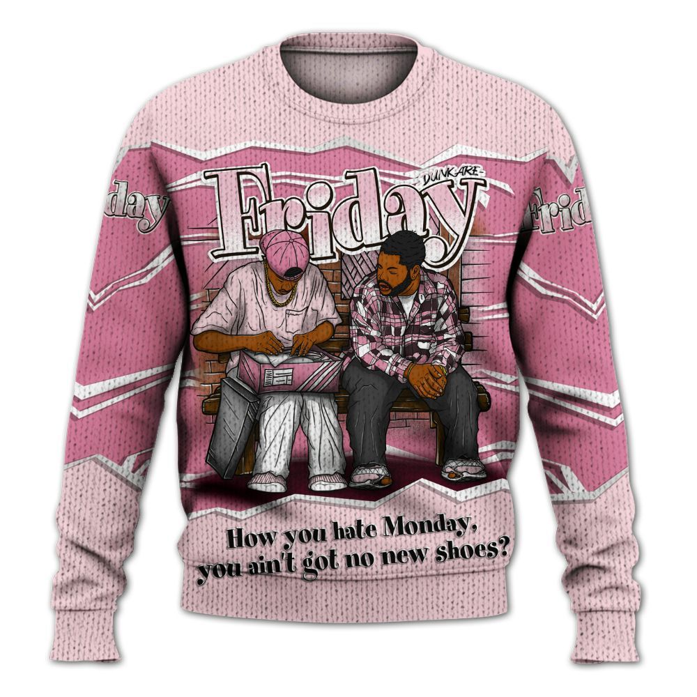 Sweater To Match GS Pearl Pink 12s Shirt, Friday Movie 90s TV Graphic