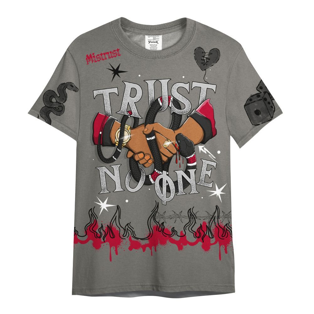 Shirt To Match Shadow 2025 10s Shirt, Trust No One Snake-Bite Doodle Crayon All Over Print