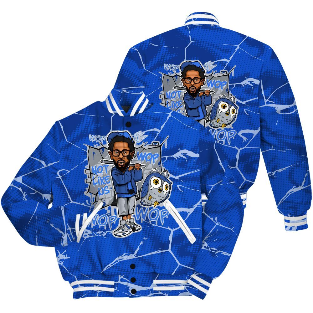 Varsity Jacket To Match Air Foamposite One Royal Shirt - None Like ComptonCity Graphic Crack All Over Print