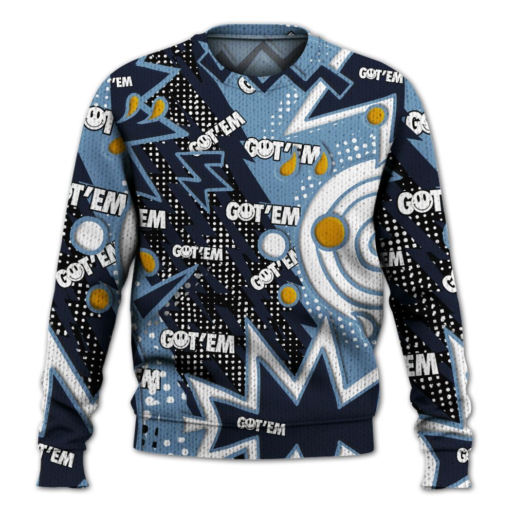 Knitted Sweater To Match High OG First In Flight 1s - Retro Vintage 90s