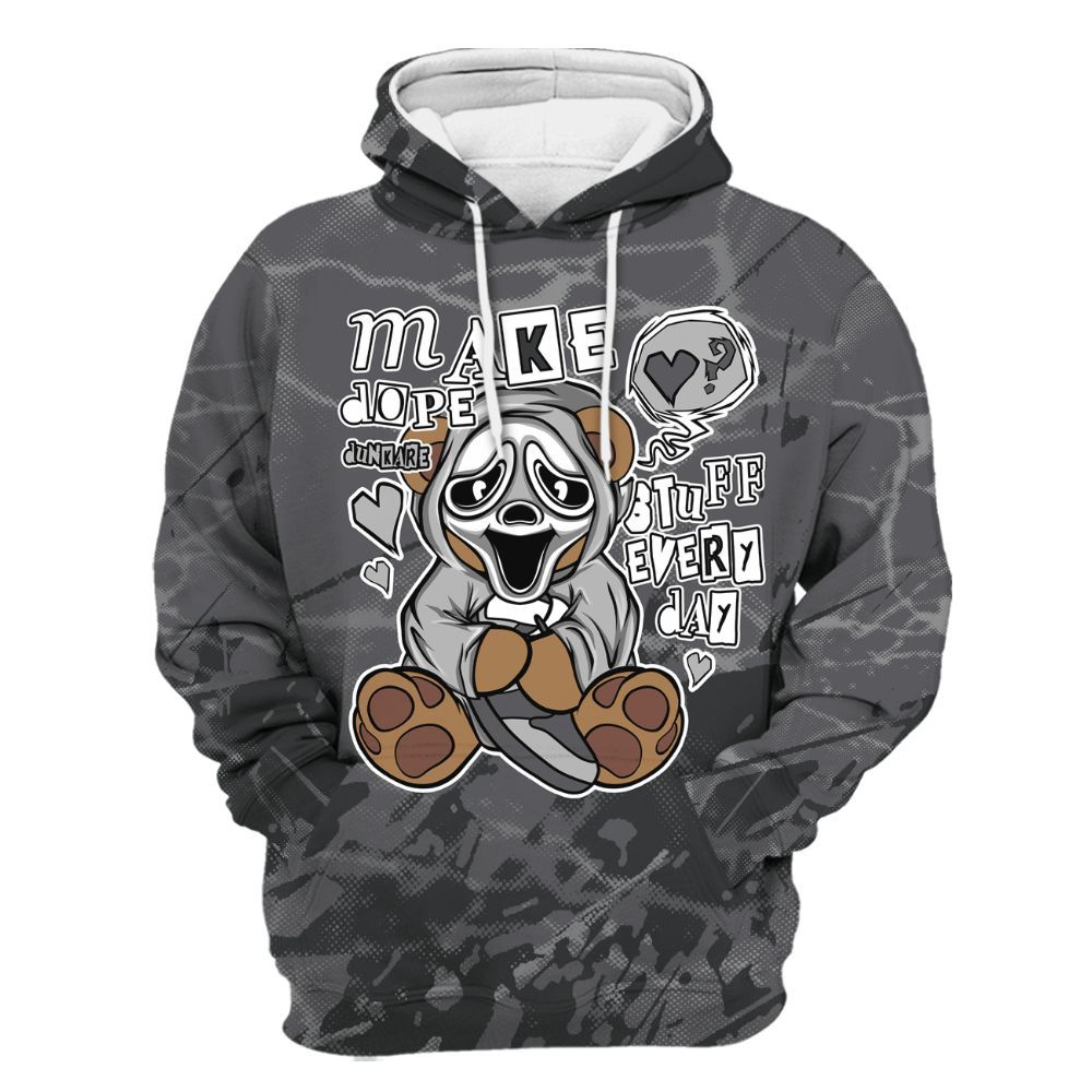 Hoodie To Match White Thunder 4s - Make Dopes Bear Profound All Over Print