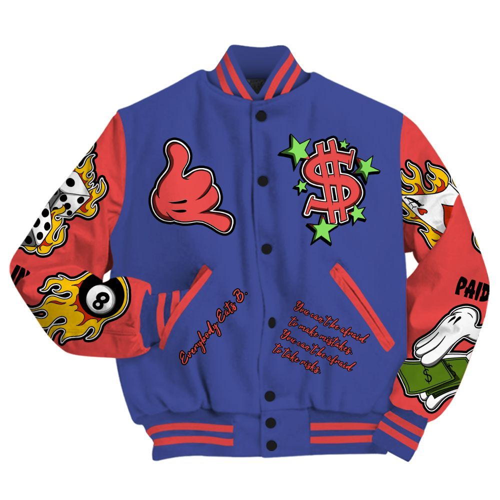 Varsity Jacket To Match KD 4 Nerf - Everybody Paid In Full Graphic All Over Print