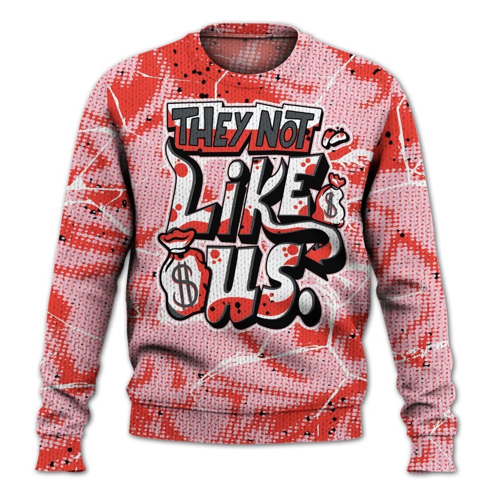 Sweater To Match Retro Awake Arctic Pink - Dislike Us Crack Graphic