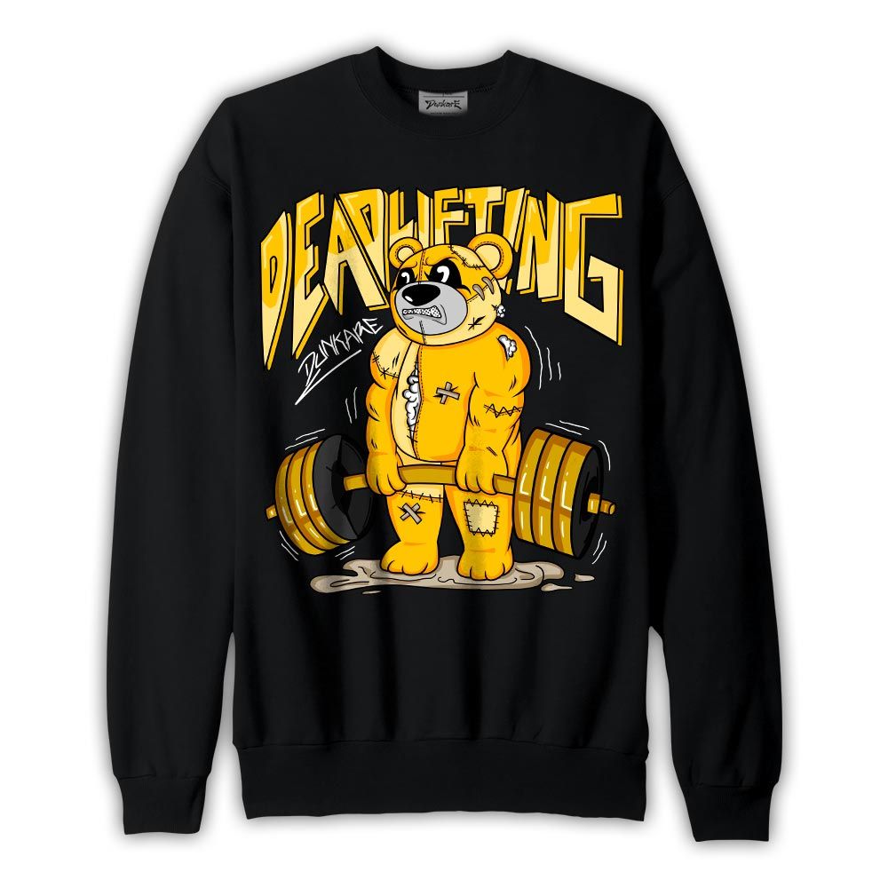 Sweatshirt To match Vivid Sulfur 4s Sweatshirt - Deadlifting Bear Graphic