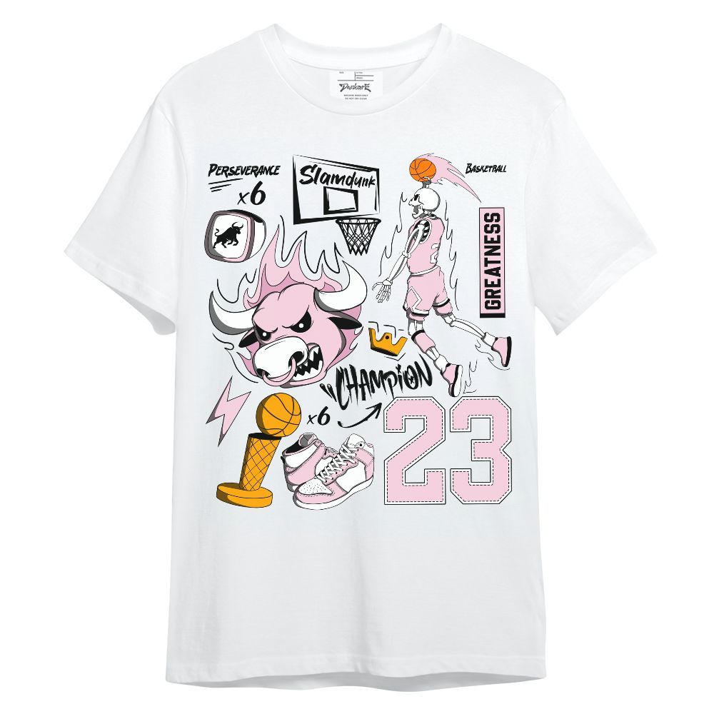 Shirt To Match Orchid 4s - 23 Doodle Basketball Legend Skeleton Unisex Shirt