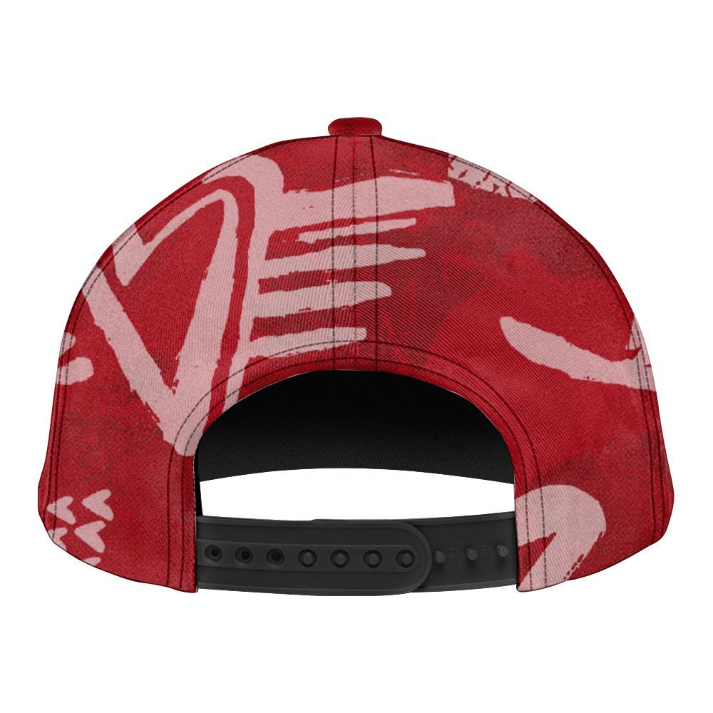 Snapback To Match Bred Velvet 11s - Skull Love Graphic