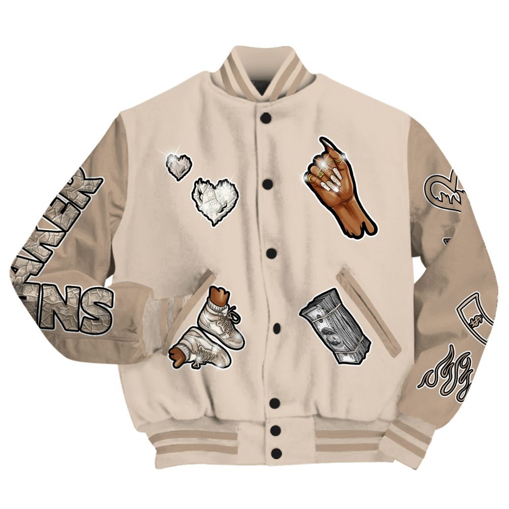 Varsity Jacket To Match Untouchable And Moments Cream - Sneakerz Girlz All Over Print