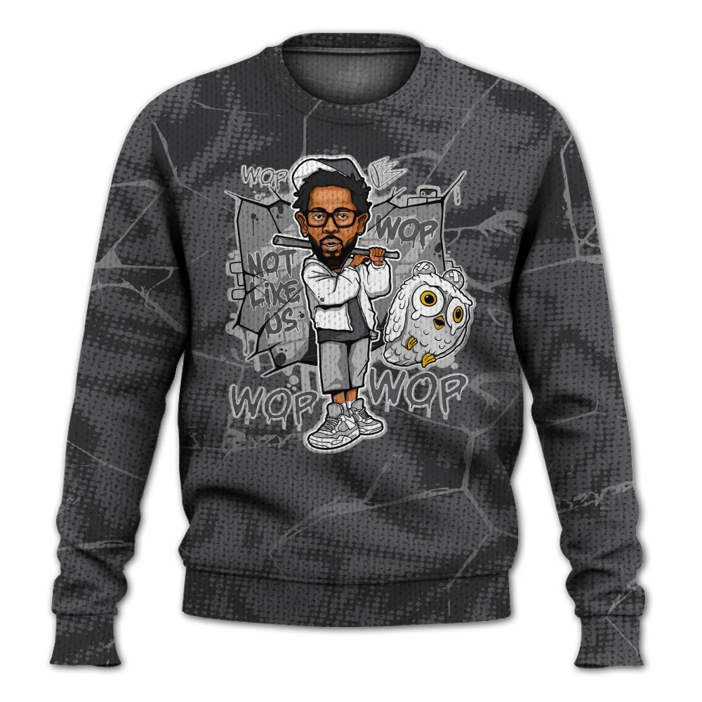 Knitted Sweater To Match White Thunder 4s - None Like ComptonCity Graphic Crack