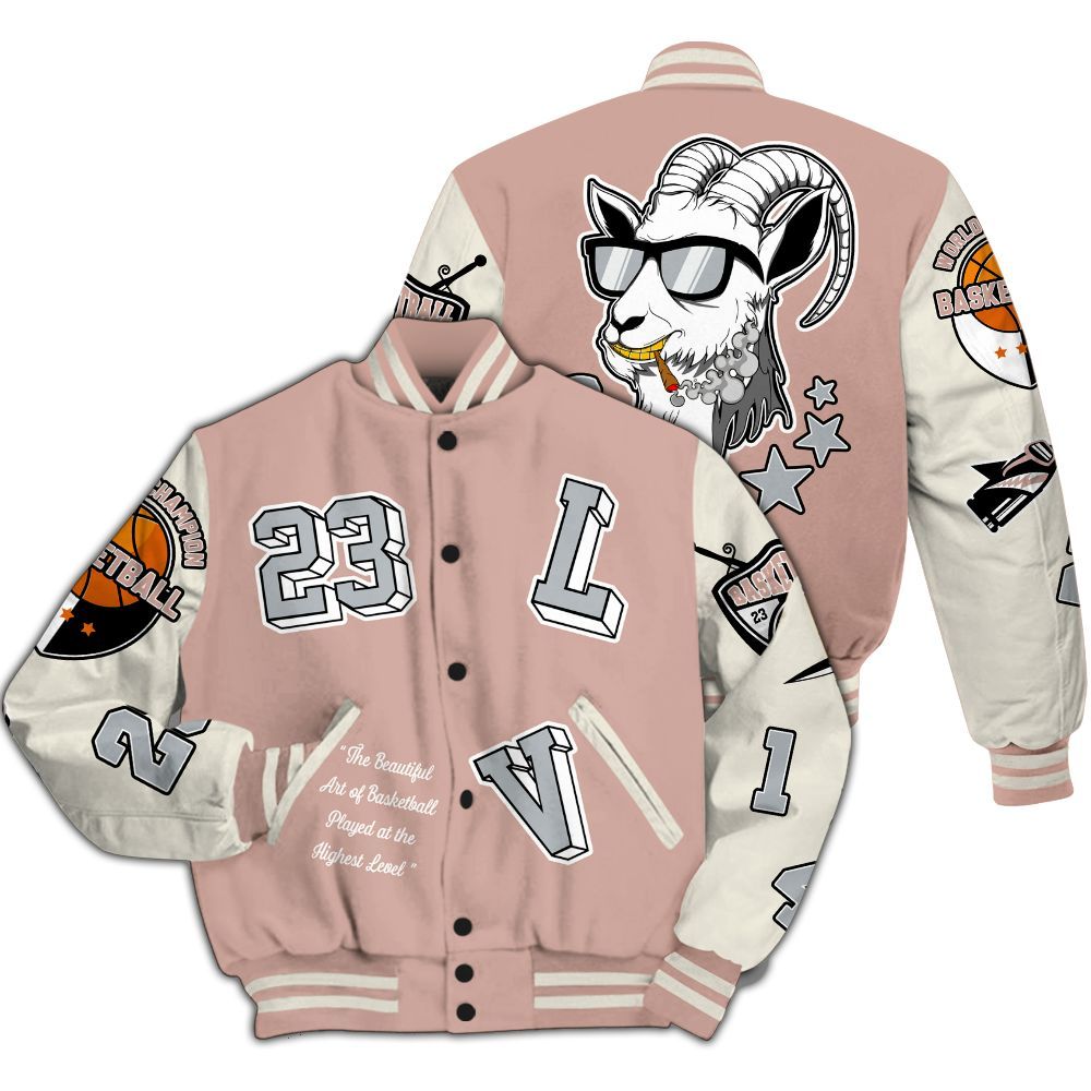 Varsity Jacket To Match Air Force Low 1 Arctic Orange - The GOAT Got Em Streetwear All Over Print