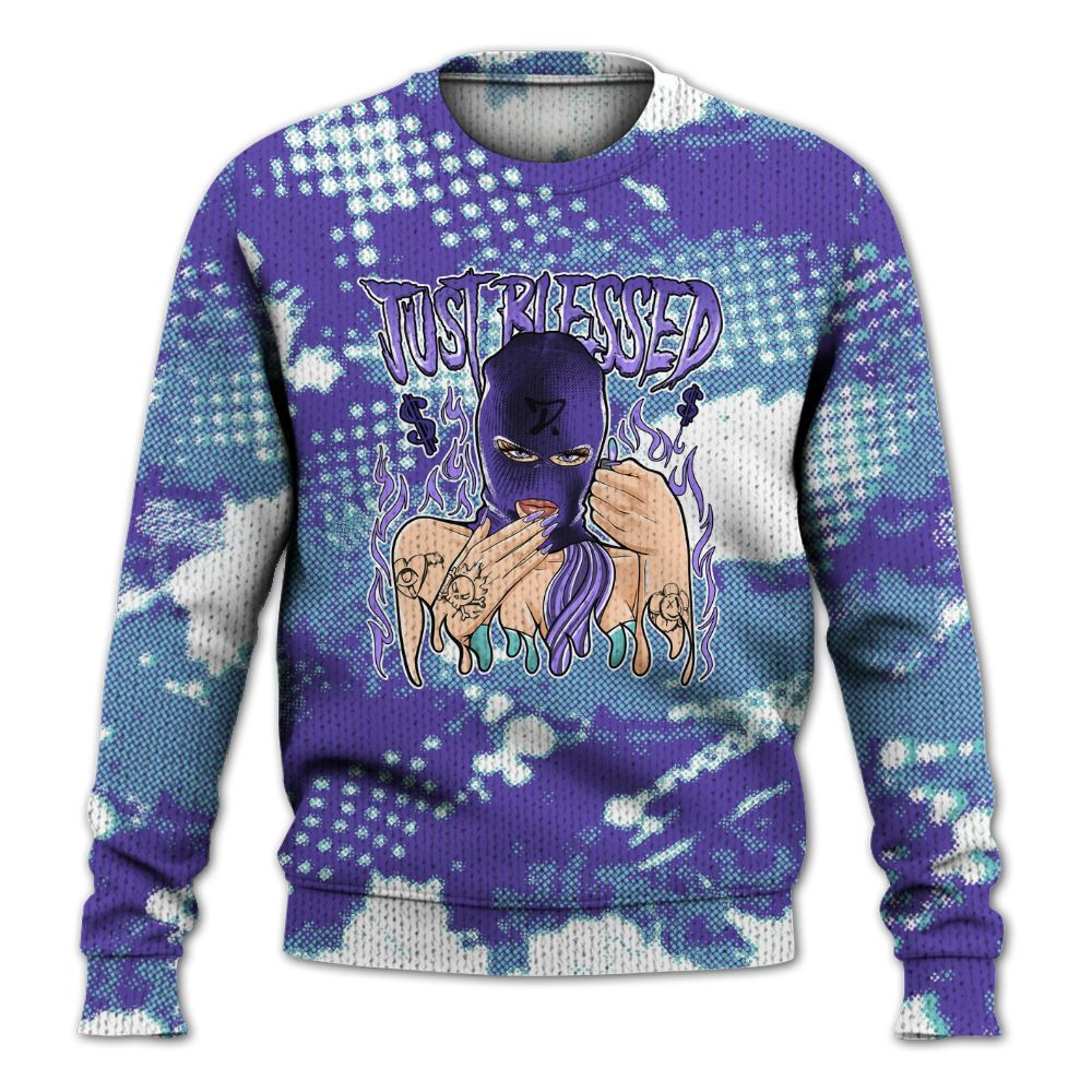 Knitted Sweater To Match Low Hornets 1s - Blessed!! Smoke Dot