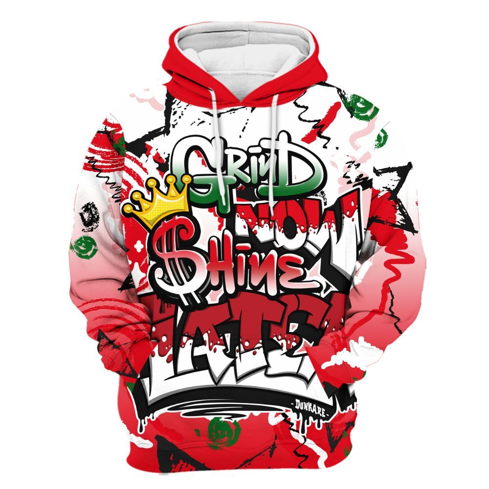 Hoodie To Match Chicago 13s - Grind Shine Later Drip All Over Print