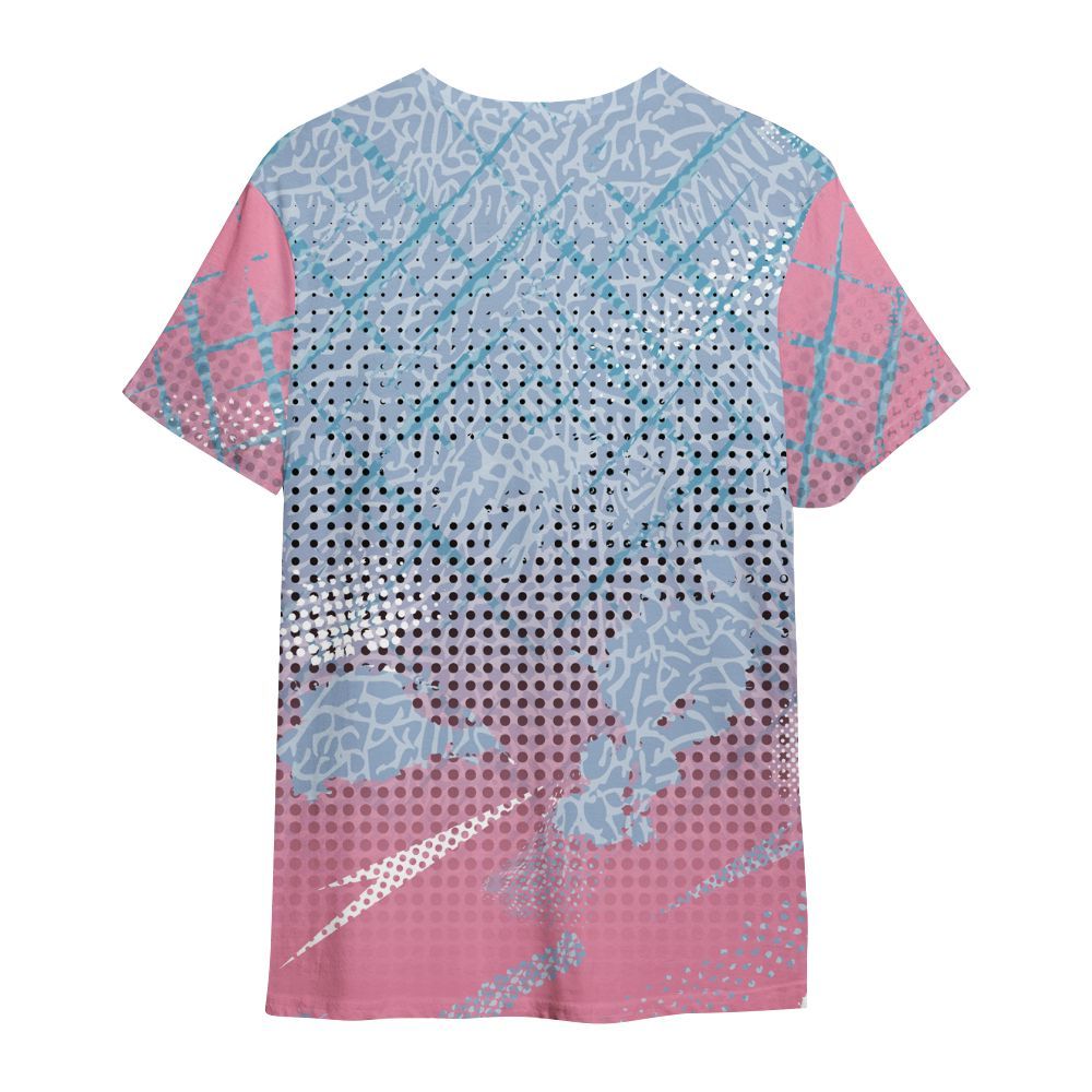 Shirt To Match Denim Pink Glow 3s - Halftone Stand Business Dripping All Over Print