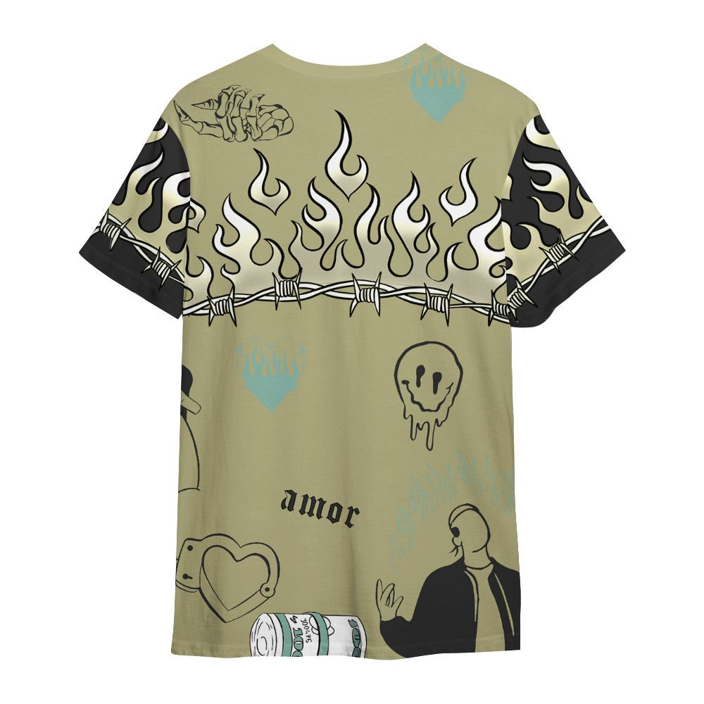 Shirt To Match Dunk Low Suede Olive Aura - Snake Trust No One All Over Print