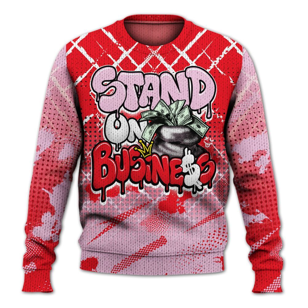 Knitted Sweater To Match Zoom Vomero 5 Valentine's Day 2025 - Halftone Stand Business Dripping