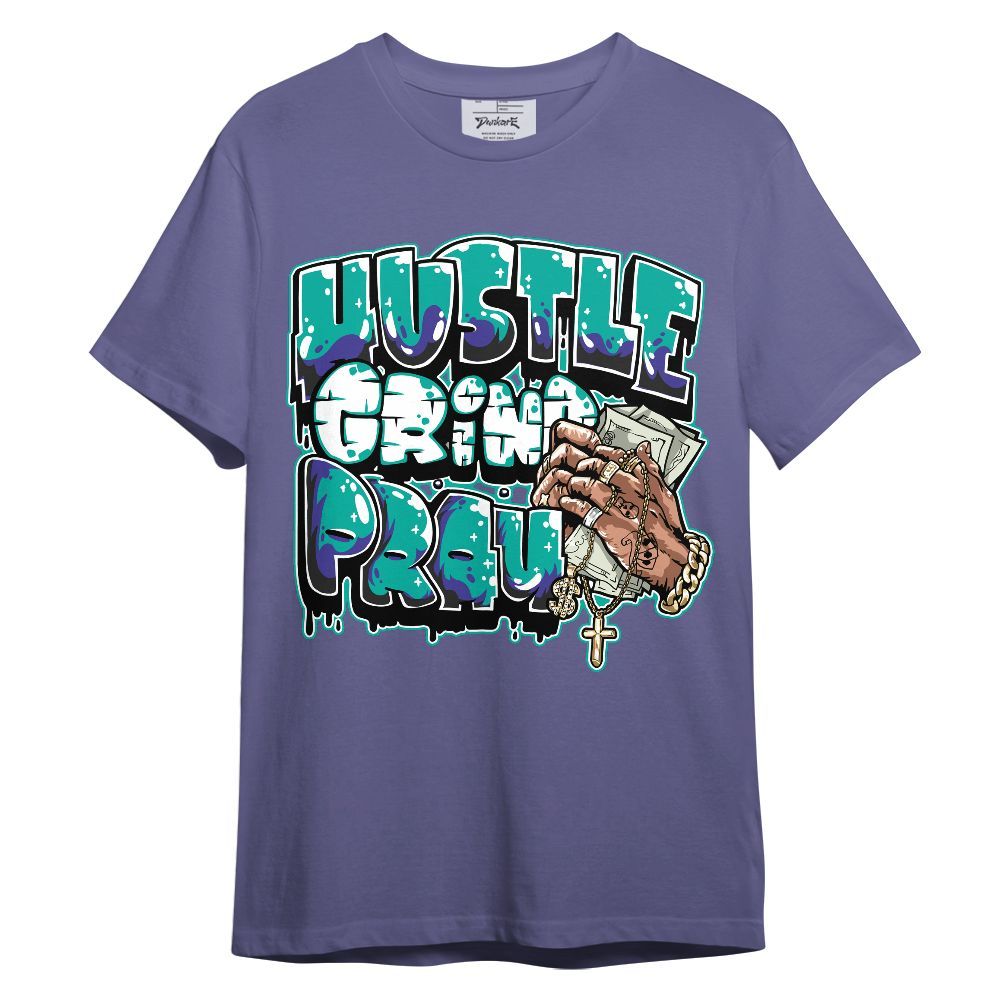 Shirt To Match Retro Grape 5s - Hustles Grind Pray Graphic