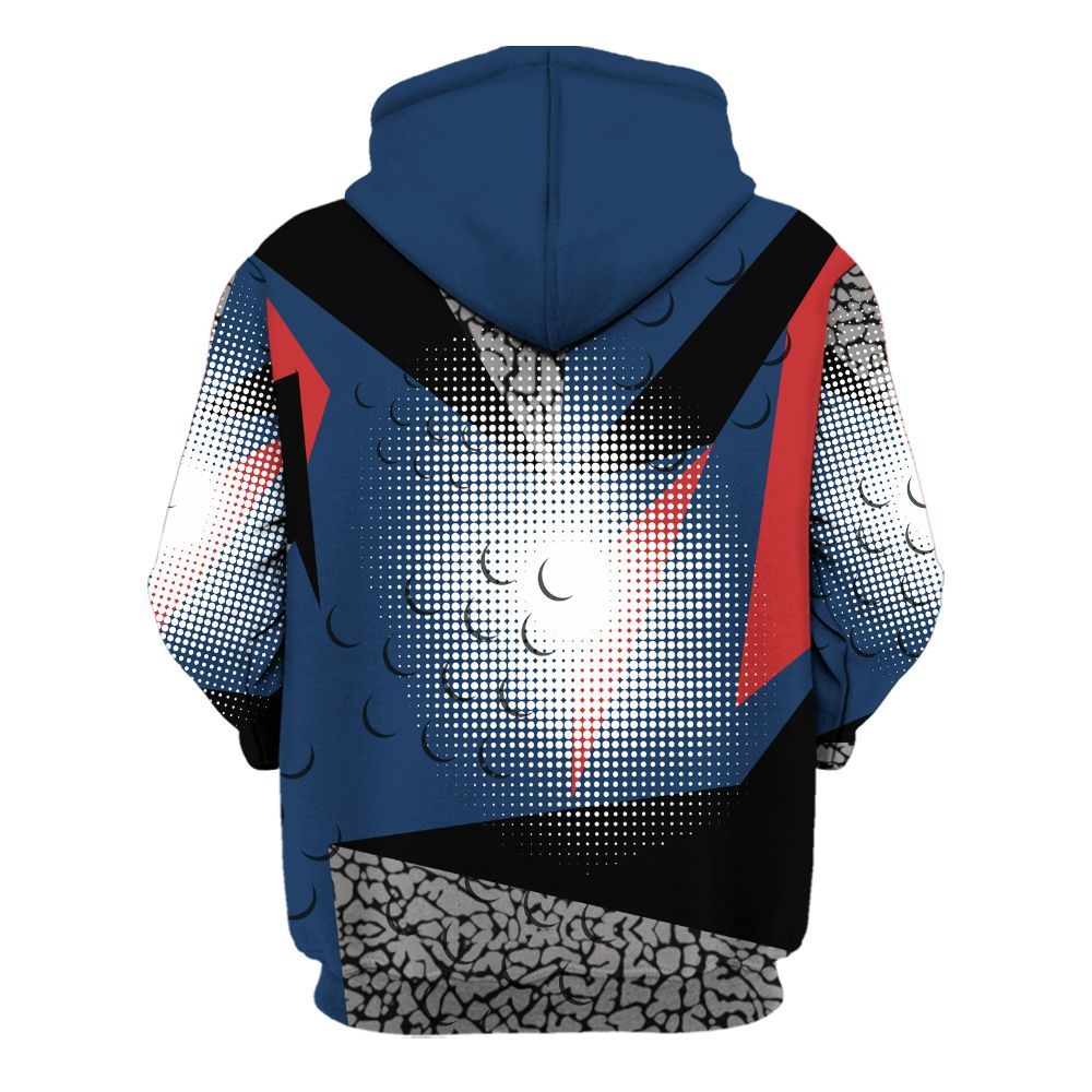 Hoodie To Match SP Sport Royal 3s - Poly Custom Name Number 23 5s All Over Print