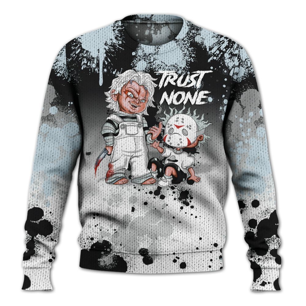 Knitted Sweater To Match Kobe 9 Protro Halo - Trust No One Scary