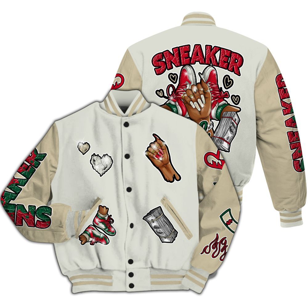 Varsity Jacket To Match El Grito 5s - Sneakerz Girlz All Over Print