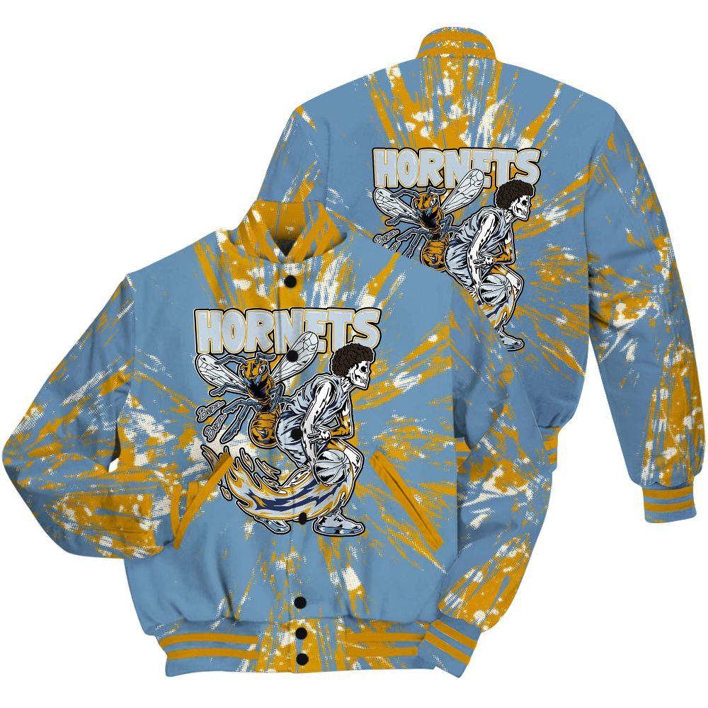 Varsity Jacket To Match High OG First In Flight 1s Shirt - Hornets Skeleton Luxury All Over Print