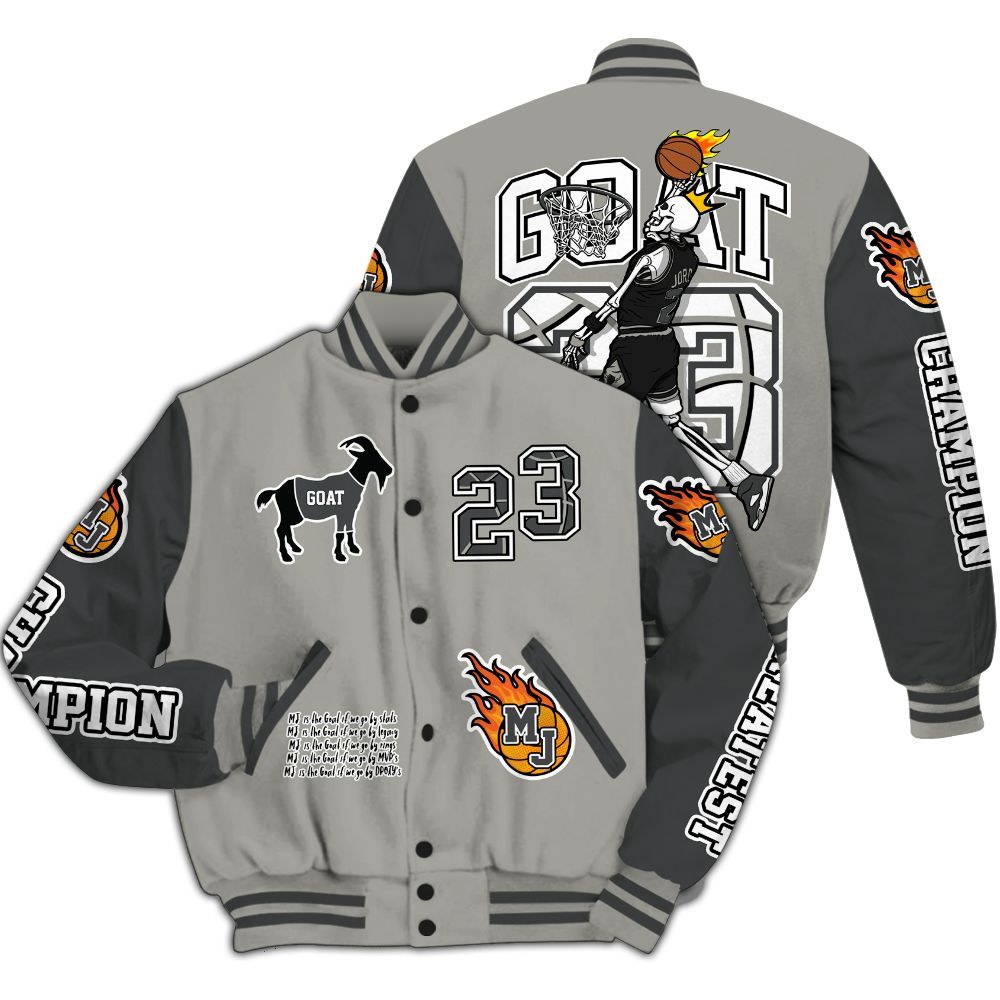 Varsity Jacket To Match High Satin Shadow 1s - 23 G.0.A.T Jump Up Basketball All Over Print