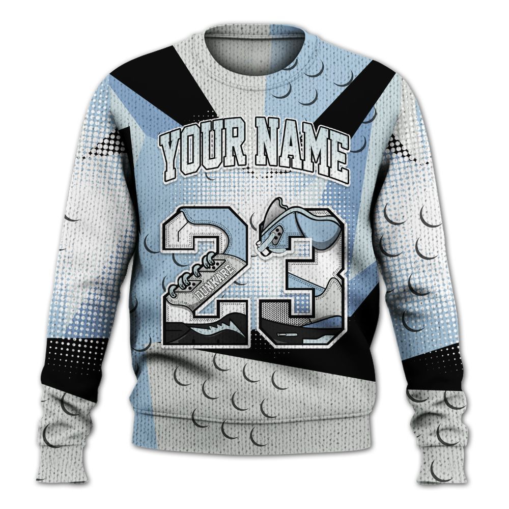 Knitted Sweater To Match Forget Me Not 4s - Poly Custom Name Number 23 5s