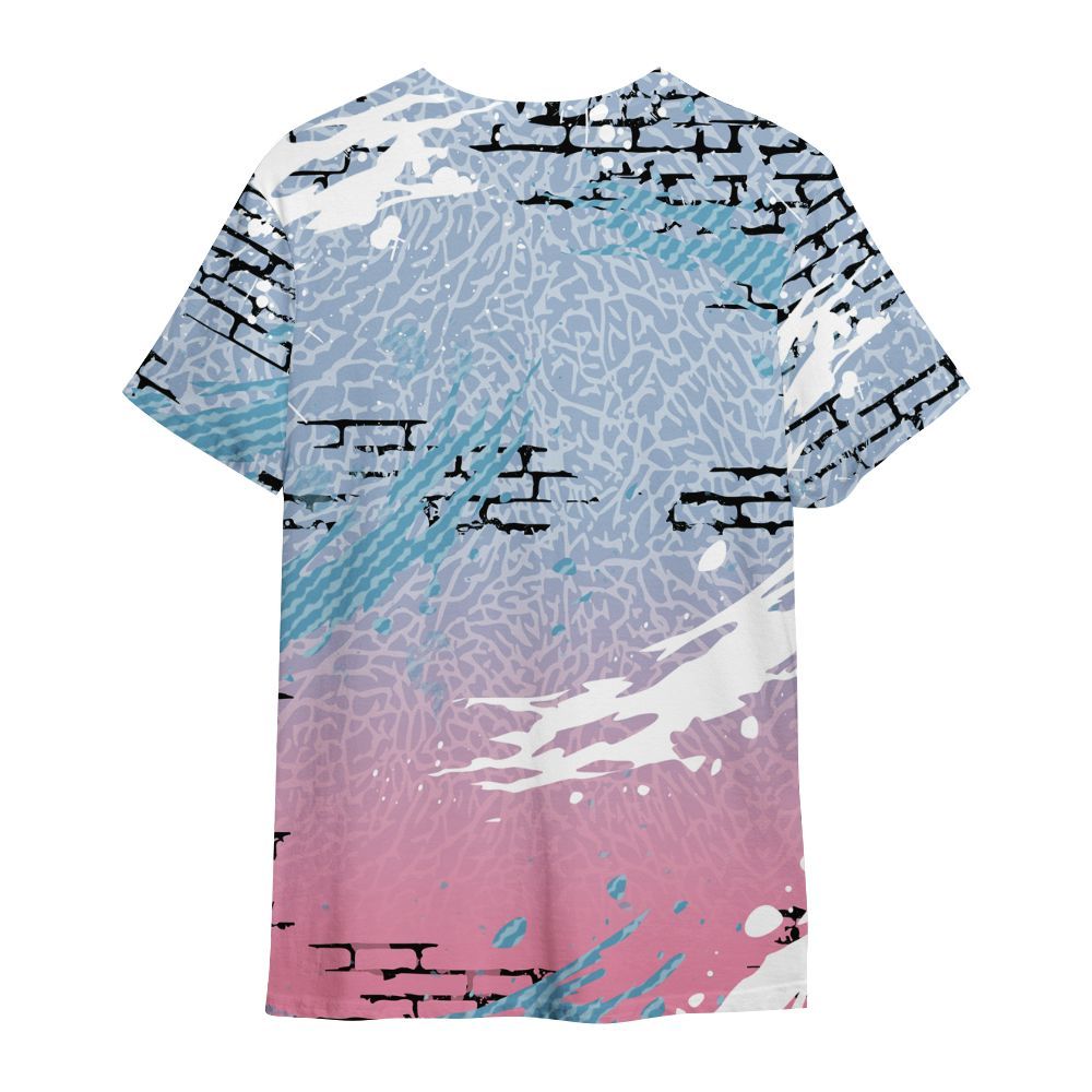 Shirt To Match Denim Pink Glow 3s - Values Of Loyalty Drip All Over Print