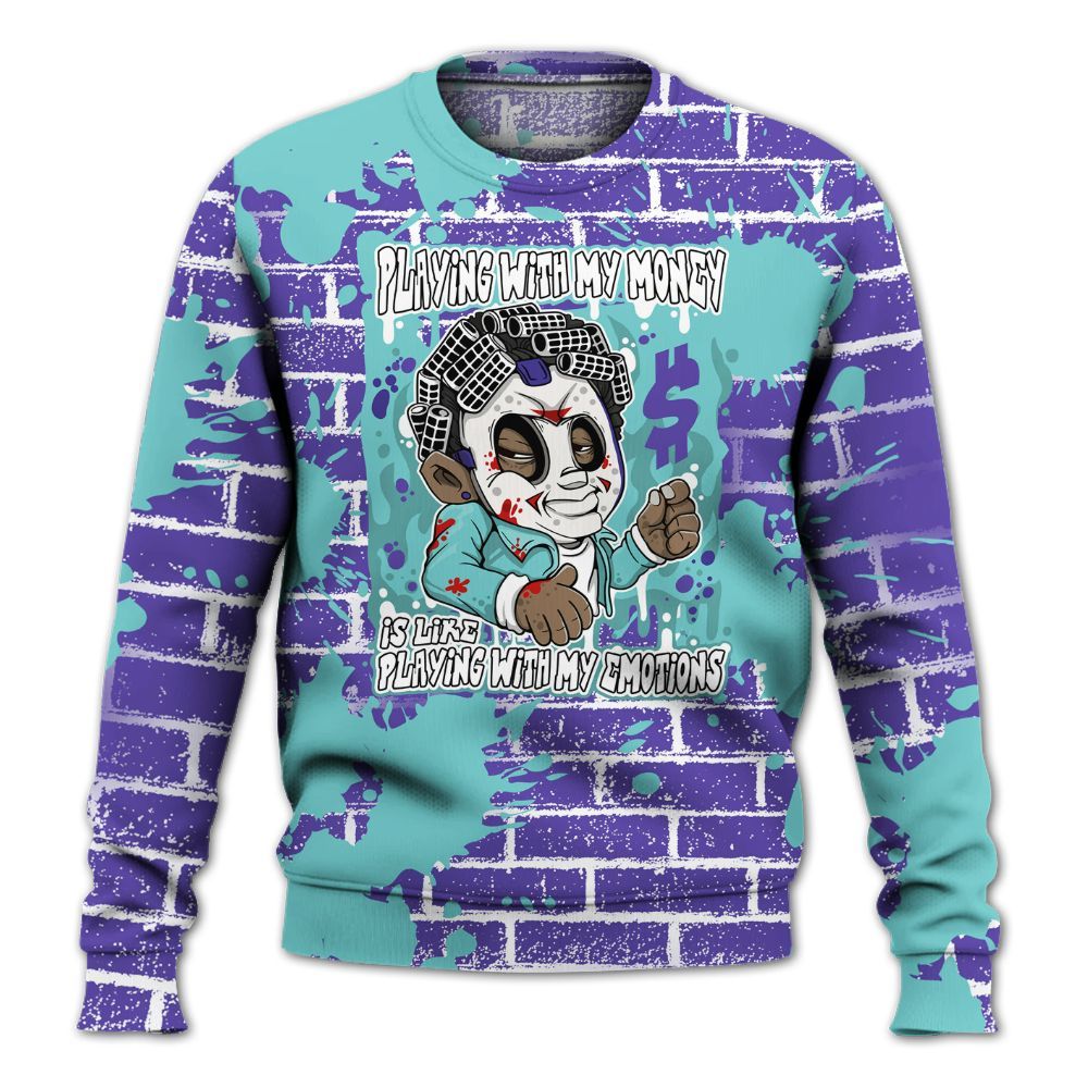 Sweatshirt To Match Low Hornets 1s - Playing With My Money Graphic Halloween All Over Print