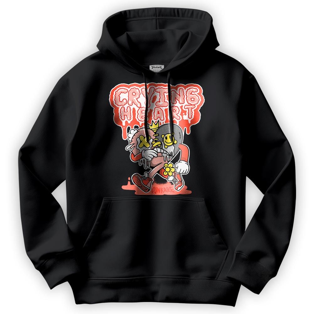 Sweatshirt To Match Georgia Peach 3s Hoodie - Crying Broken Heart Graphic Hoodie Unisex