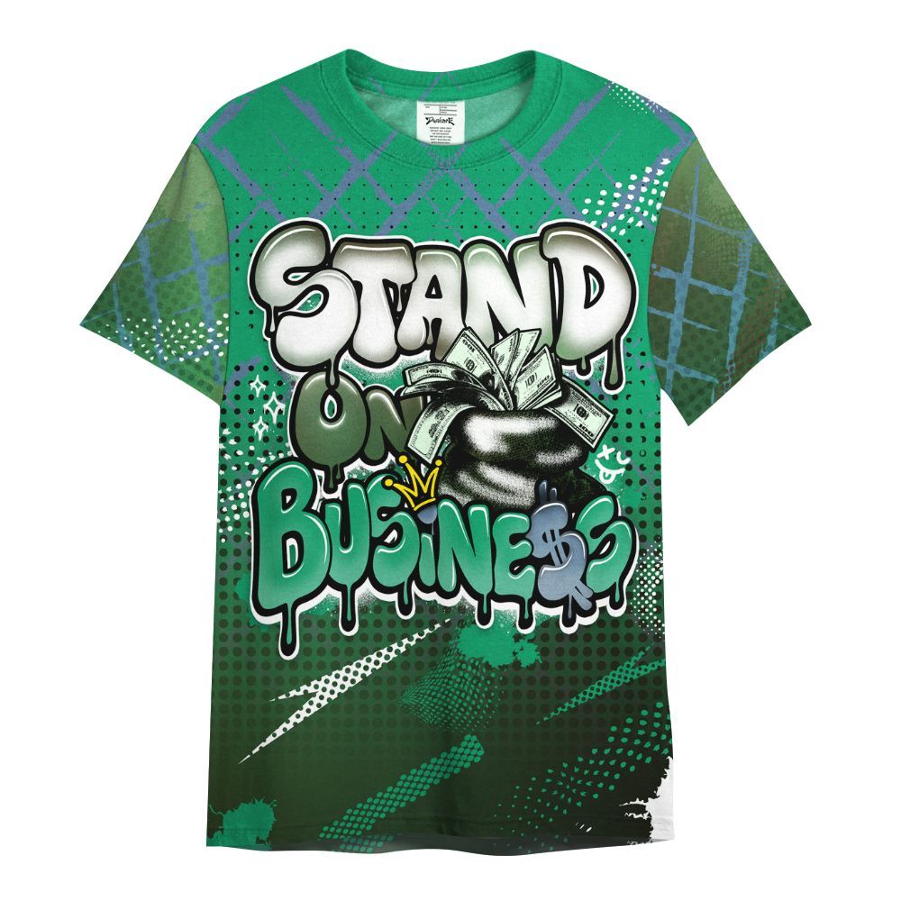 Shirt To Match Foamposite Pro Pine Green 2025 - Halftone Stand Business Dripping All Over Print