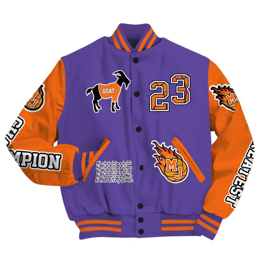 Varsity Jacket To Match Air Max Waffle SP Voltage Purple - 23 G.0.A.T Jump Up Basketball All Over Print