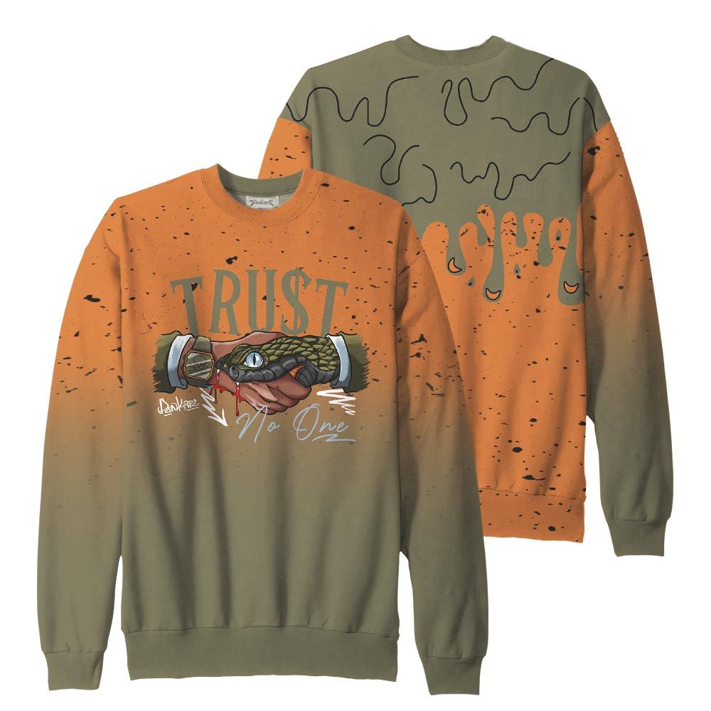 Sweatshirt To Match, Olive 5s Sweatshirt, Snake Trust No One Drip Sweatshirt Outfit 903 NCT