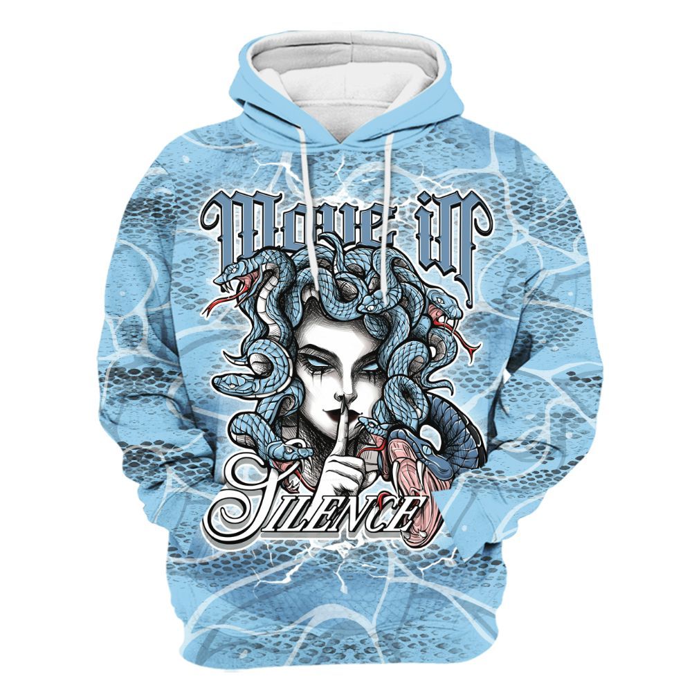 Hoodie To Match Legend Blue 11s - Girl Move In Silence All Over Print