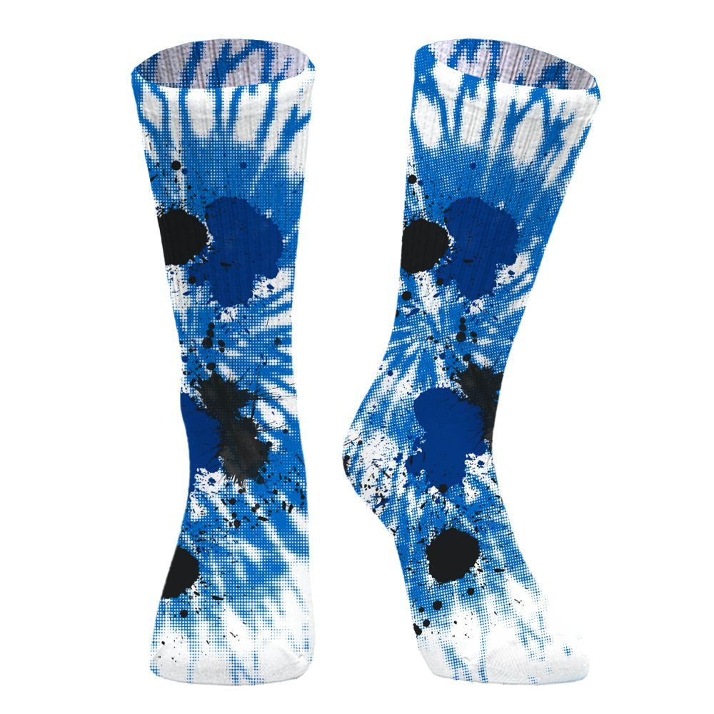 Sock To Match Blueberry 12s - Tie Dye Graphic