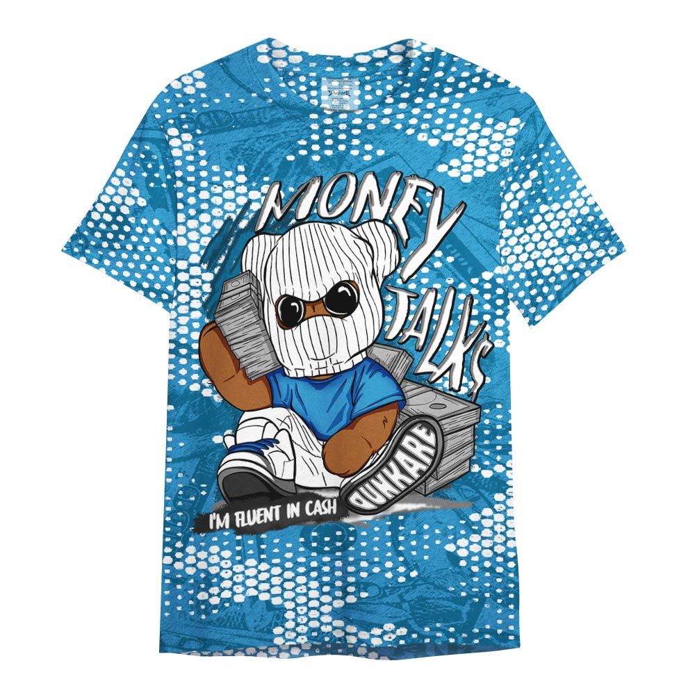 Shirt To Match Powder Blue 9s - Money Talk Bear Banknotes Art Shirt Unisex