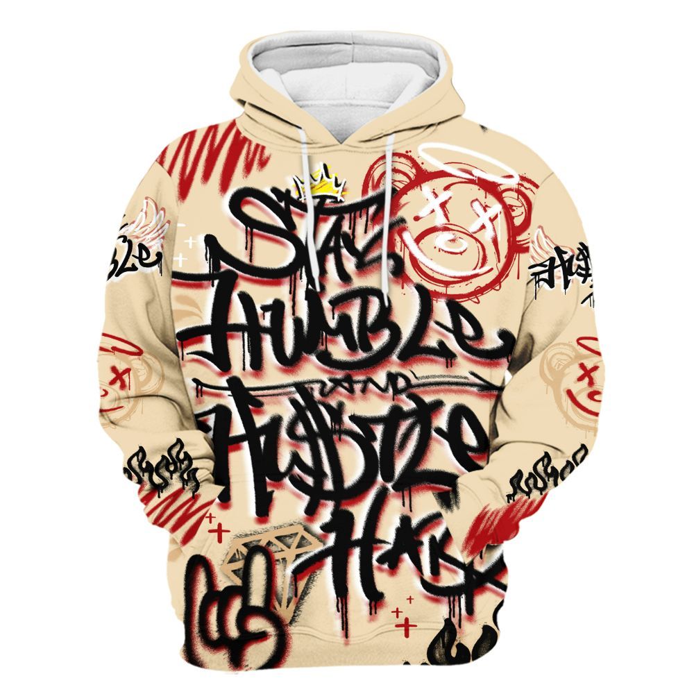 Hoodie To Match Dunk Low Strawberry Waffle - Humble Drip Streetwear Graffity All Over Print