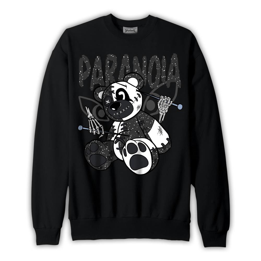 Sweatshirt To match Reverse Black White 6s Sweatshirt - Paranoia Bear Graphic