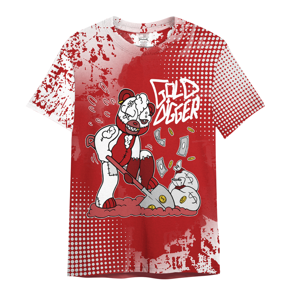 Shirt To Match Red Taxi 12s - Goal Digger Glitch Dot Shirt Unisex
