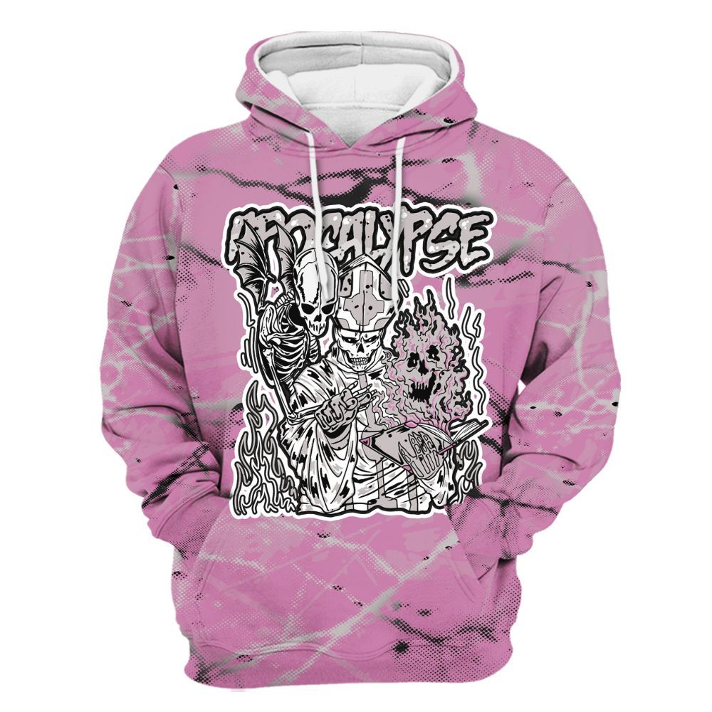 Hoodie To Match Neutral Grey Black White Orchid 4s - Apocalypse Skeleton Profound All Over Print