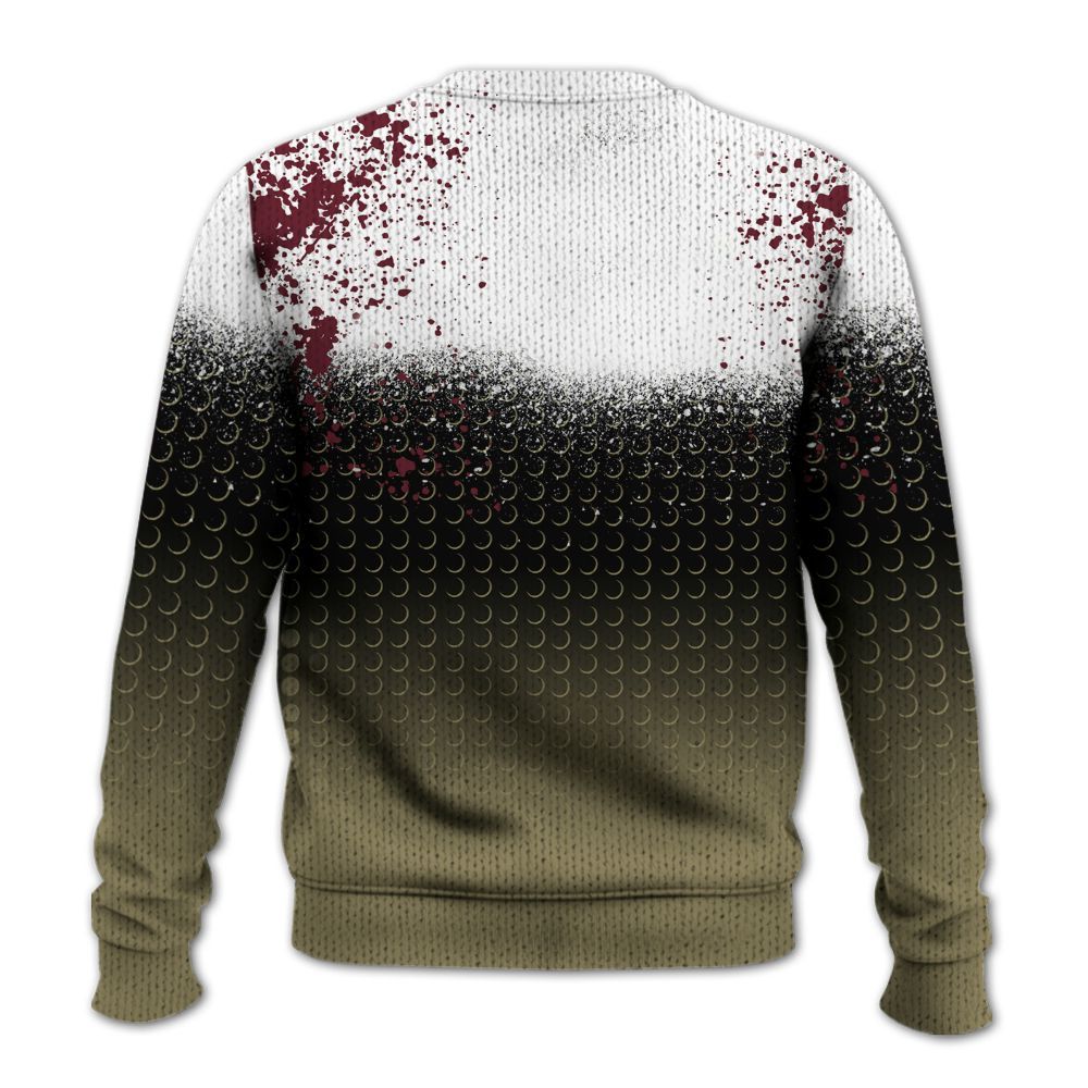 Knitted Sweater To Match Black Olive 7s - Halftone Time Is Money