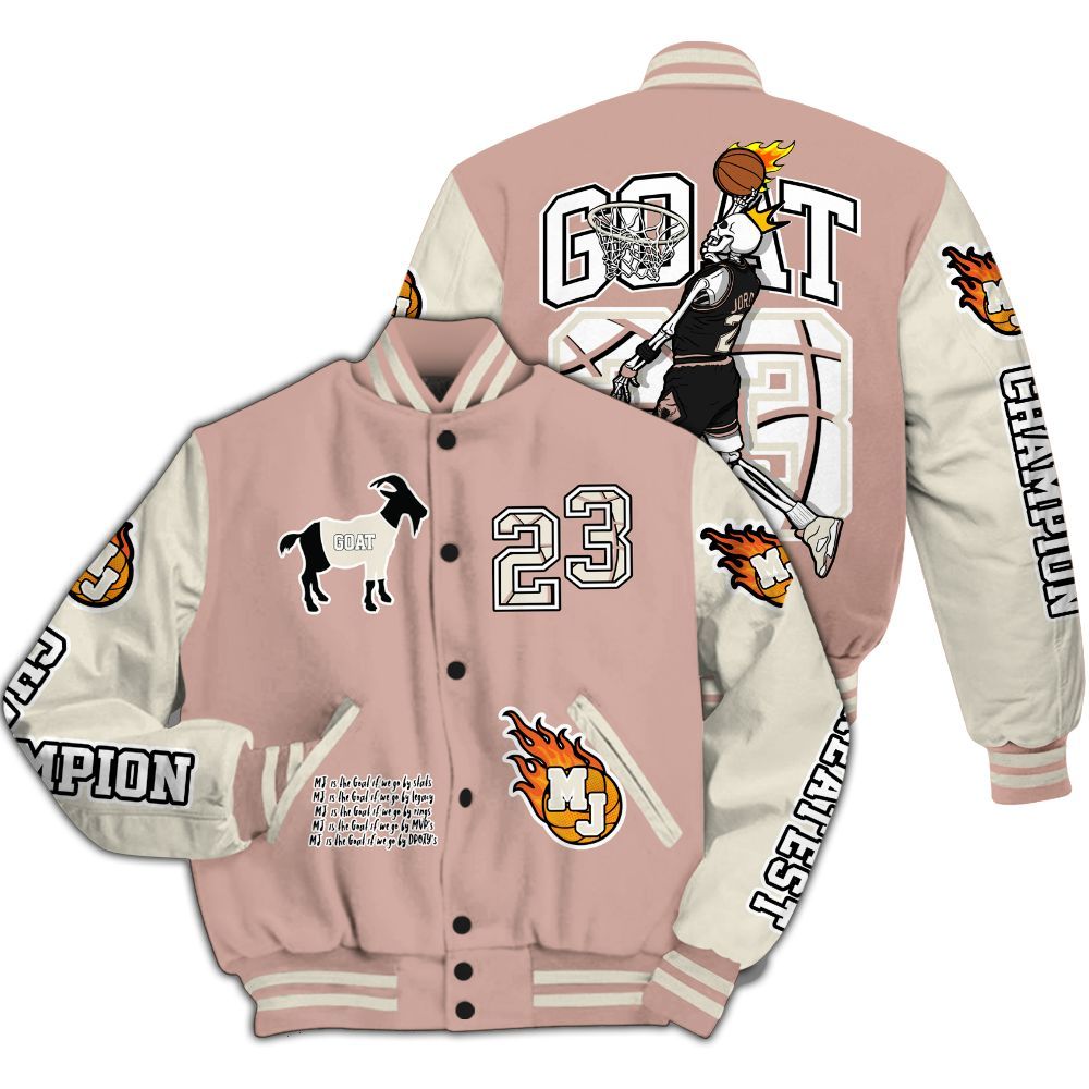 Varsity Jacket To Match Air Force Low 1 Arctic Orange - 23 G.0.A.T Jump Up Basketball All Over Print