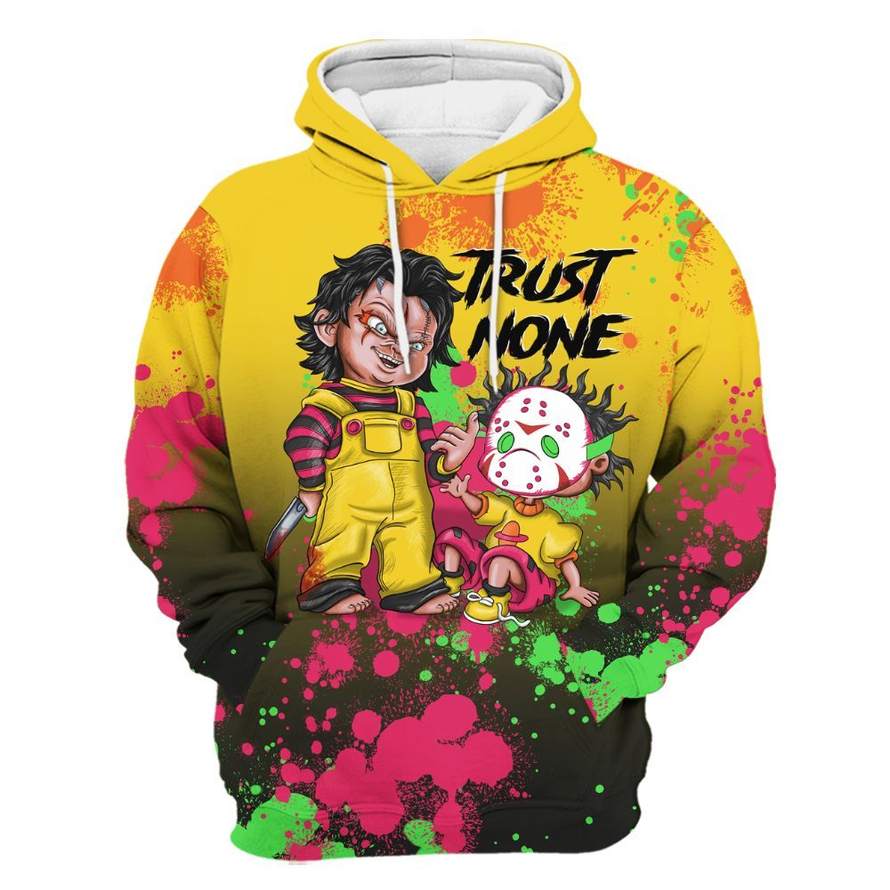 Hoodie To Match Max 95 Woven Multi - Trust No One Scary All Over Print