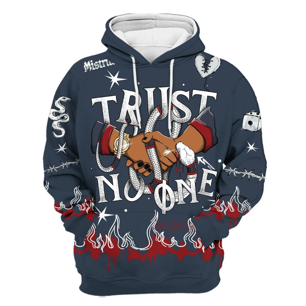 Hoodie To Match Retro Olympic 6s - Trust No One Snake-Bite Doodle Crayon All Over Print