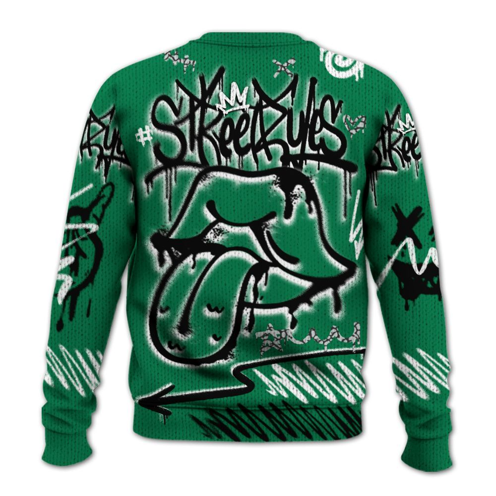 Knitted Sweater To Match Pine Green 3s - Break Rules Streetwear