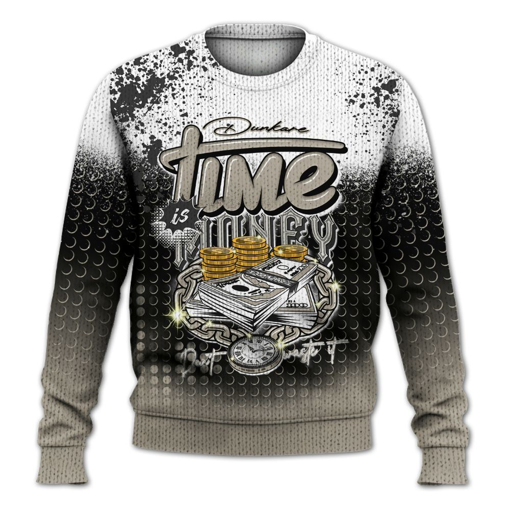 Knitted Sweater To Match RM Light Bone 4s - Halftone Time Is Money